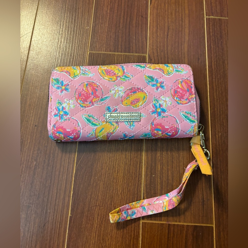 Pink peach simply southern wallet